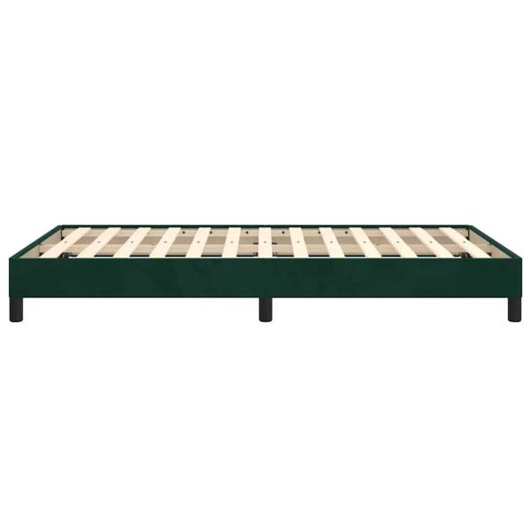 Bettgestell ohne Matratze Dunkelgrün 120x190 cm Samt