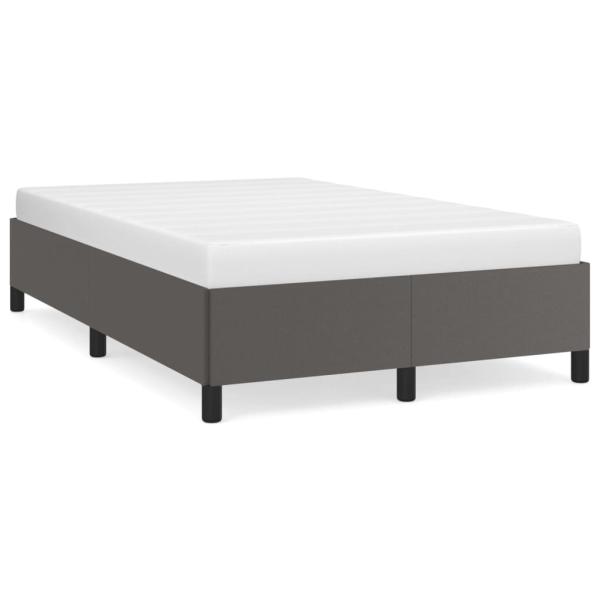 Bettgestell ohne Matratze Grau 120x190 cm Kunstleder