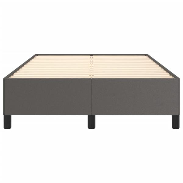 Bettgestell ohne Matratze Grau 120x190 cm Kunstleder