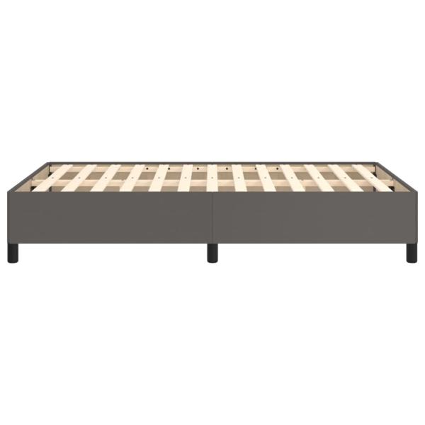 Bettgestell ohne Matratze Grau 120x190 cm Kunstleder