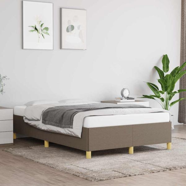 ARDEBO.de - Bettgestell ohne Matratze Taupe 120x190 cm Stoff