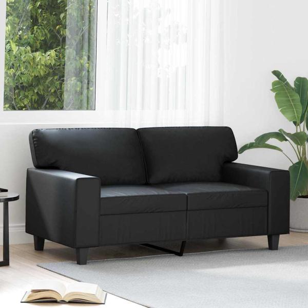 ARDEBO.de - 2-Sitzer-Sofa Schwarz 120 cm Kunstleder
