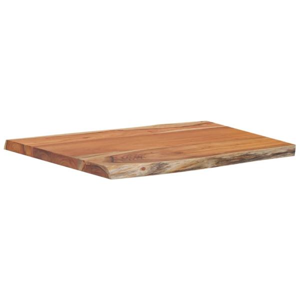 Tischplatte 70x60x2,5cm Rechteckig Massivholz Akazie Naturkante