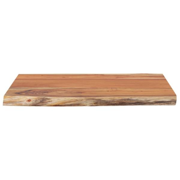 Tischplatte 70x60x2,5cm Rechteckig Massivholz Akazie Naturkante