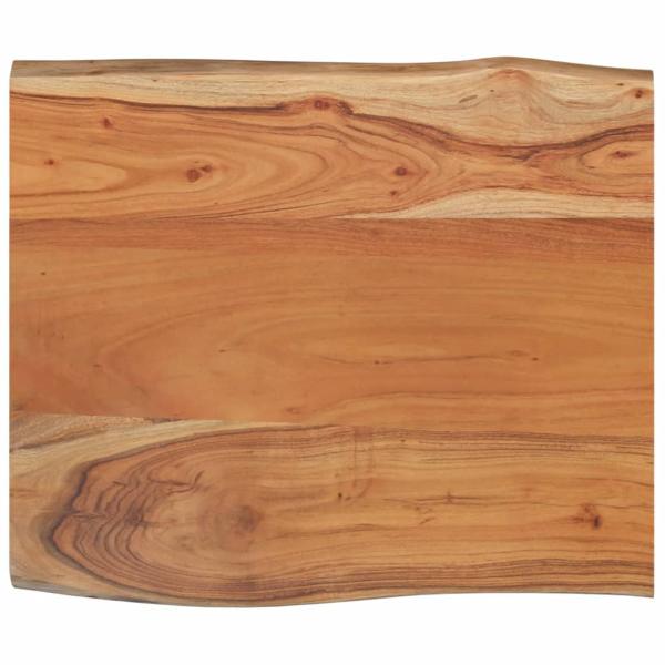 Tischplatte 70x60x2,5cm Rechteckig Massivholz Akazie Naturkante
