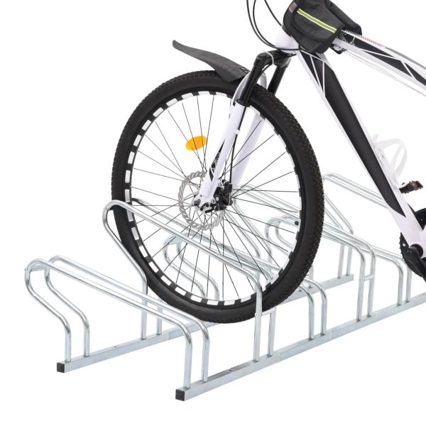 Fahrradständer für 6 Fahrräder Freistehend Verzinkter Stahl
