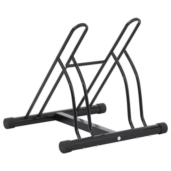 Fahrradständer für 2 Fahrräder Freistehend Stahl