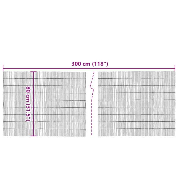 Gartenzaun 300x80 cm Schilf