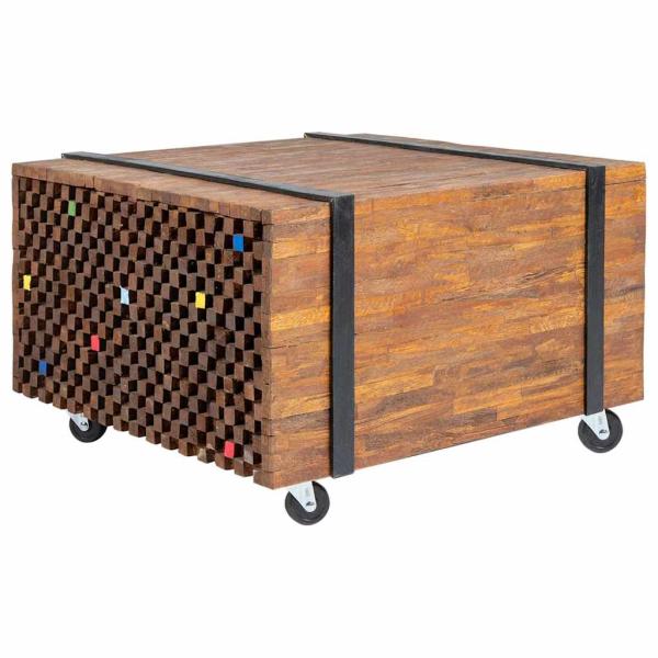 ARDEBO.de - Beistelltisch Teak 60x60x38 cm