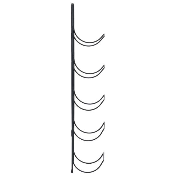 Wand-Weinregal für 5 Flaschen Schwarz Eisen