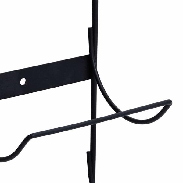 Wand-Weinregal für 5 Flaschen Schwarz Eisen