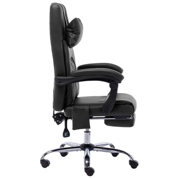 Massage-Bürostuhl Schwarz Kunstleder