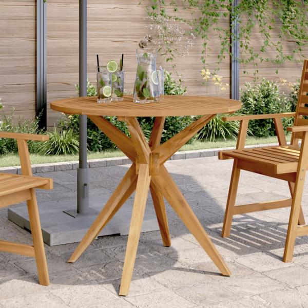 ARDEBO.de - Gartentisch Rund Ø85x75 cm Massivholz Akazie