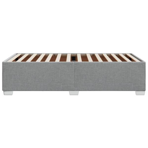 Bettgestell ohne Matratze Hellgrau 80x200 cm Stoff