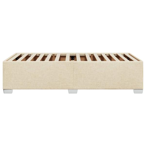 Bettgestell ohne Matratze Creme 80x200 cm Stoff