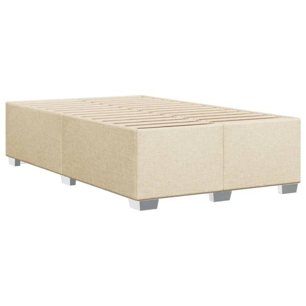 Bettgestell ohne Matratze Creme 120x190 cm Stoff