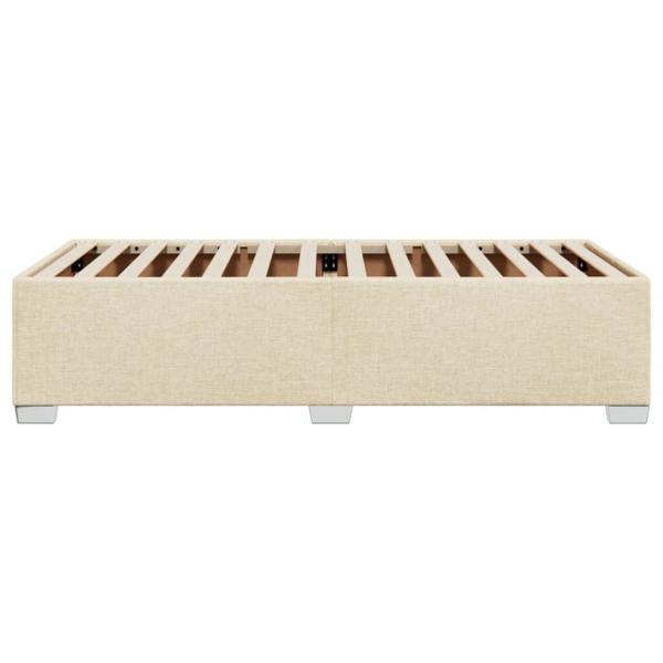 Bettgestell ohne Matratze Creme 90x200 cm Stoff