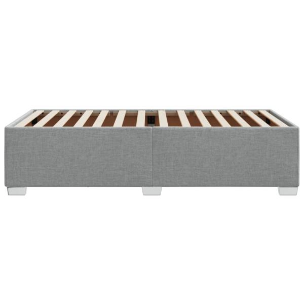 Bettgestell ohne Matratze Hellgrau 90x200 cm Stoff