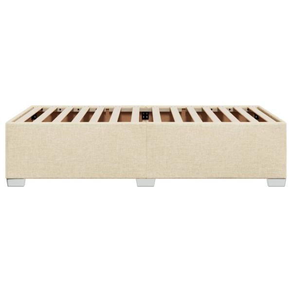 Bettgestell ohne Matratze Creme 90x190 cm Stoff
