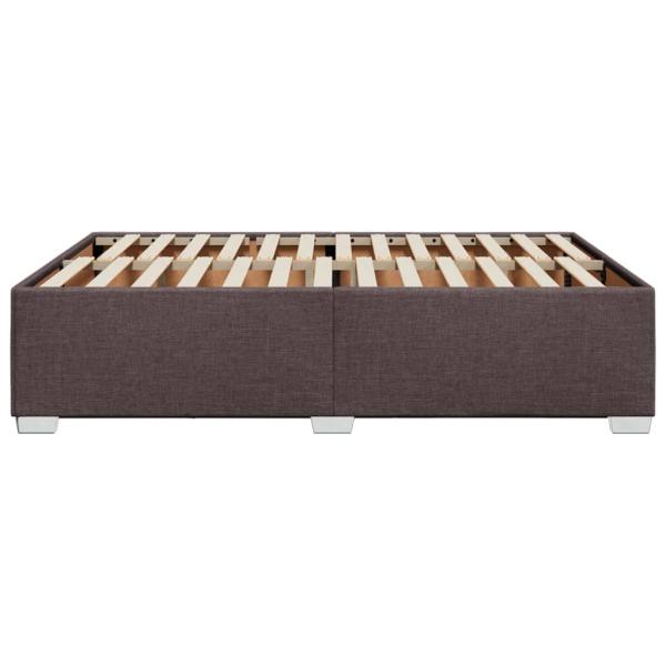 Bettgestell ohne Matratze Dunkelbraun 140x200 cm Stoff