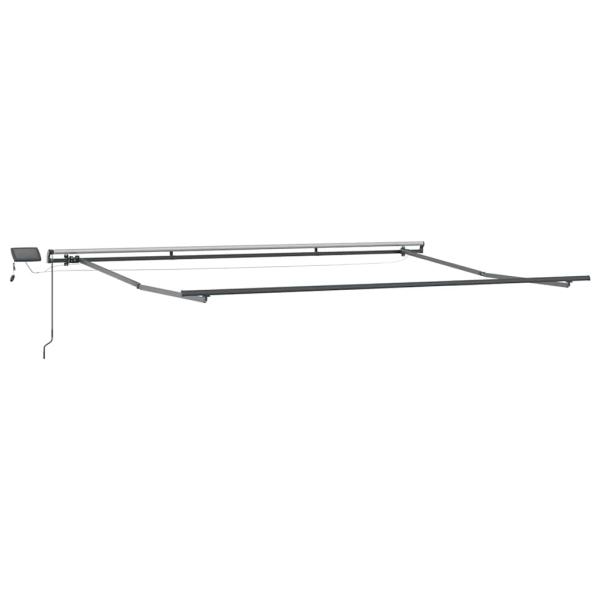 Markise Manuell mit LEDs Weinrot 500x300 cm