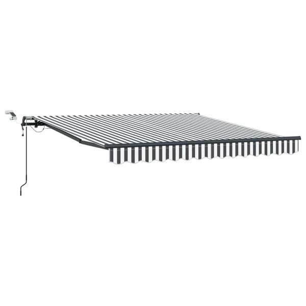 Markise Automatisch mit LEDs Anthrazit & Weiß 300x250 cm