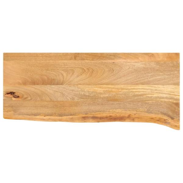 ARDEBO.de - Tischplatte mit Baumkante 90x40x3,8 cm Massivholz Mango