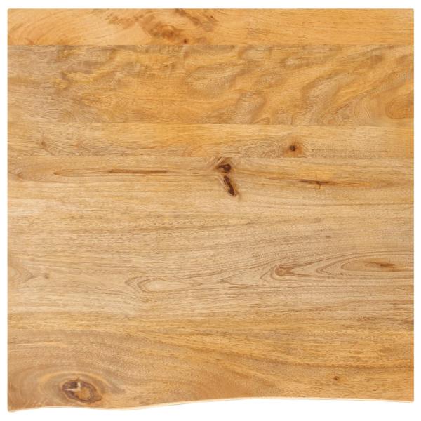 ARDEBO.de - Tischplatte mit Baumkante 60x60x3,8 cm Massivholz Mango