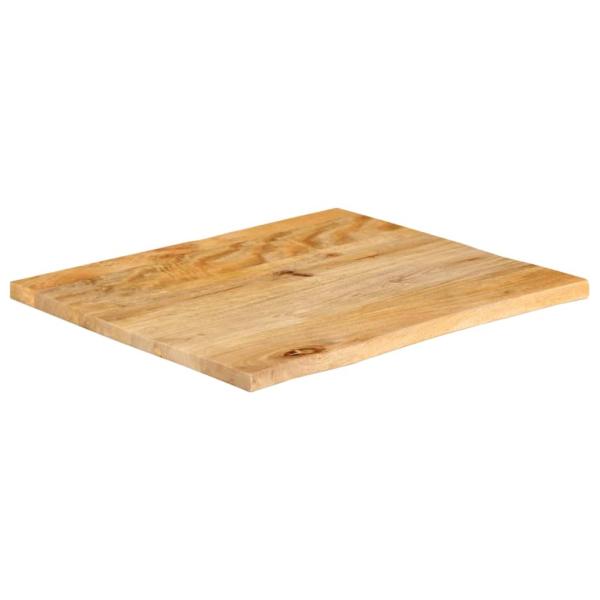 Tischplatte mit Baumkante 60x60x3,8 cm Massivholz Mango