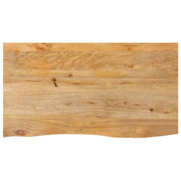 ARDEBO.de - Tischplatte mit Baumkante 100x60x3,8 cm Massivholz Mango