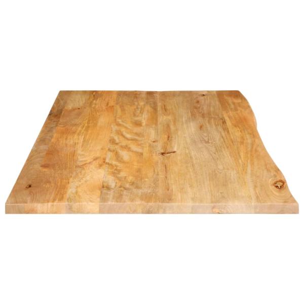 Tischplatte mit Baumkante 100x60x3,8 cm Massivholz Mango