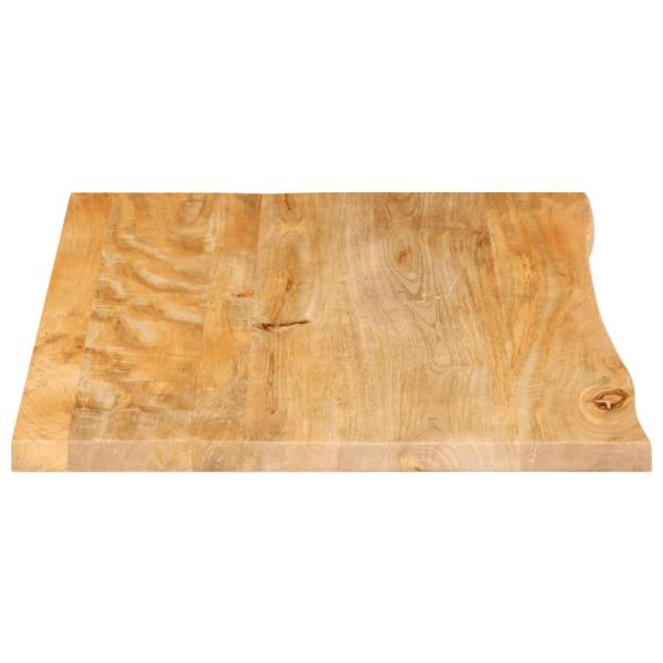 Tischplatte mit Baumkante 80x60x3,8 cm Massivholz Mango