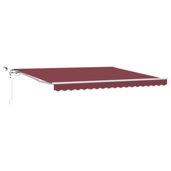 Markise Automatisch mit LED Weinrot 400x300 cm