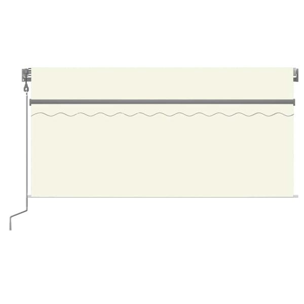 Markise Automatisch mit Rollo LED Windsensor 3,5x2,5m Creme