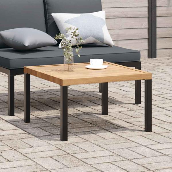 ARDEBO.de - Garten-Couchtisch Schwarz 65x65x40 cm Aluminium
