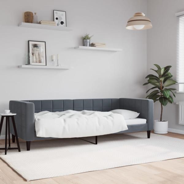 ARDEBO.de - Tagesbett Dunkelgrau 80x200 cm Samt
