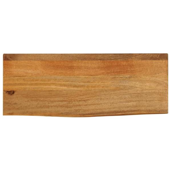 ARDEBO.de - Tischplatte mit Baumkante 80x20x2,5 cm Massivholz Mango