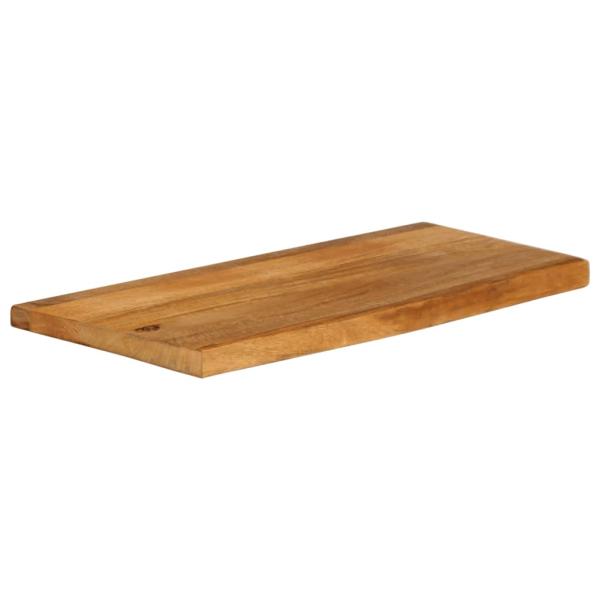 Tischplatte mit Baumkante 80x20x2,5 cm Massivholz Mango