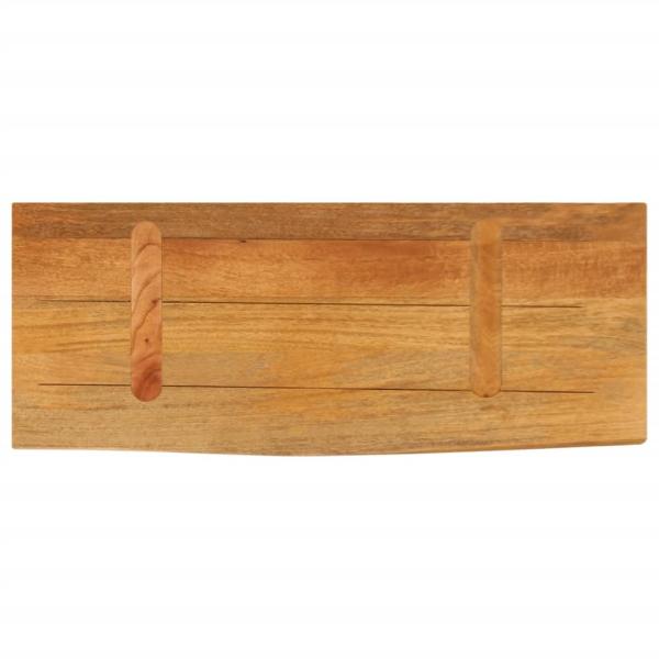 Tischplatte mit Baumkante 80x20x2,5 cm Massivholz Mango