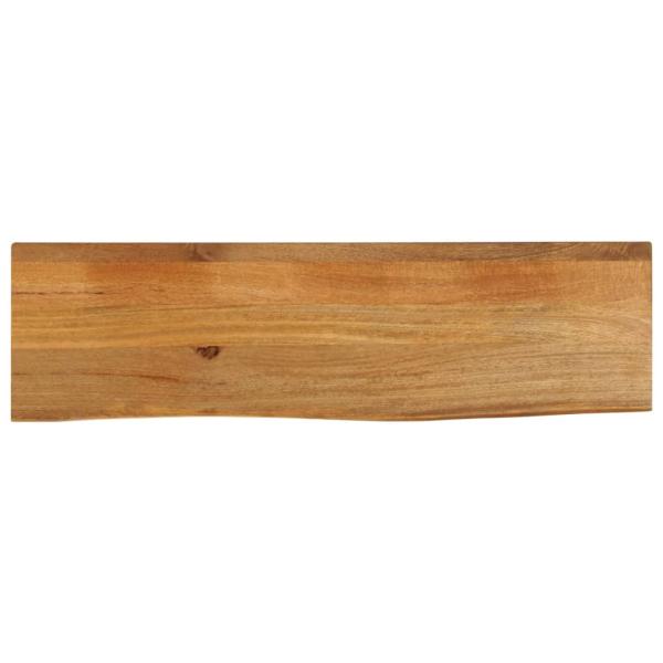 ARDEBO.de - Tischplatte mit Baumkante 100x40x2,5 cm Massivholz Mango
