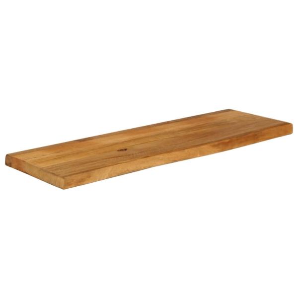 Tischplatte mit Baumkante 100x40x2,5 cm Massivholz Mango