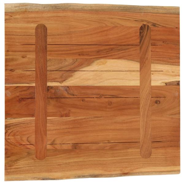 Tischplatte 80x80x3,8 cm Rechteckig Massivholz Akazie Baumkante