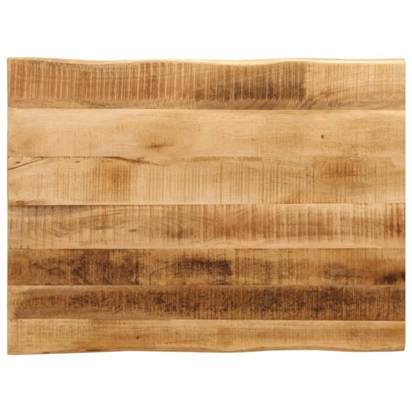 ARDEBO.de - Tischplatte mit Baumkante 80x60x3,8 cm Raues Mango Massivholz