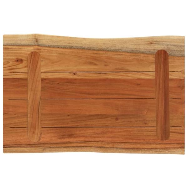 Tischplatte 50x40x3,8 cm Rechteckig Massivholz Akazie Baumkante
