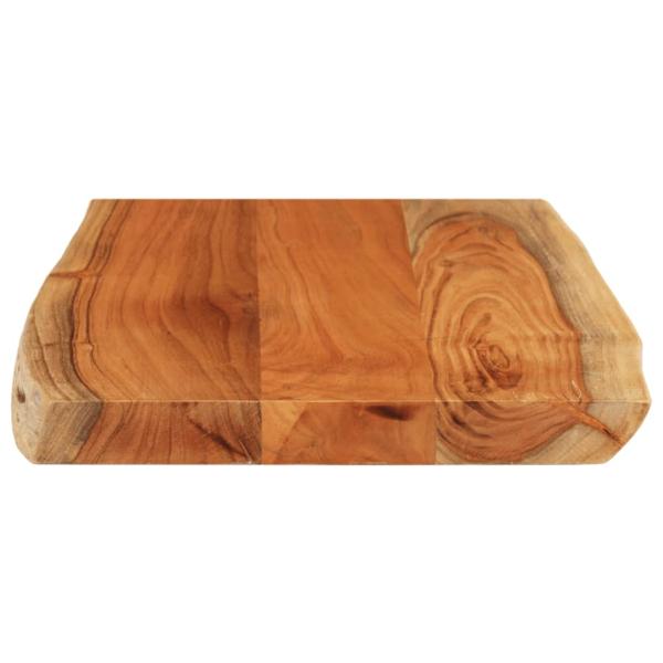 Tischplatte 70x40x3,8 cm Rechteckig Massivholz Akazie Baumkante