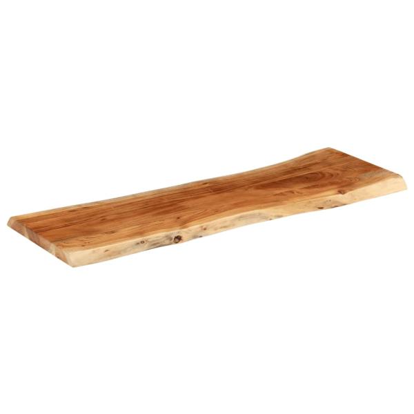 Tischplatte 120x40x3,8cm Rechteckig Massivholz Akazie Baumkante