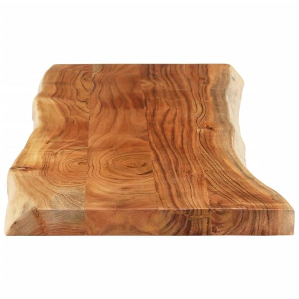 Tischplatte 120x40x3,8cm Rechteckig Massivholz Akazie Baumkante