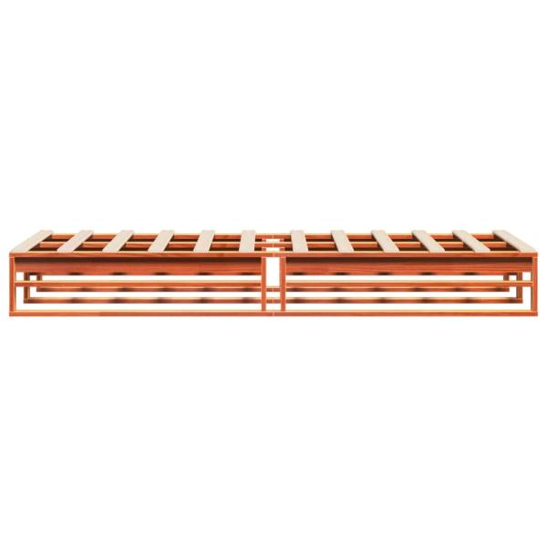 Massivholzbett ohne Matratze Wachsbraun 90x200 Kiefernholz