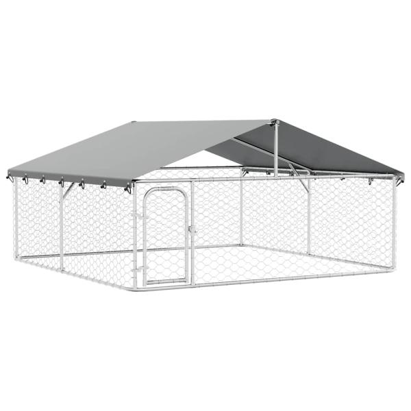 Outdoor-Hundezwinger mit Dach 300x300x150 cm