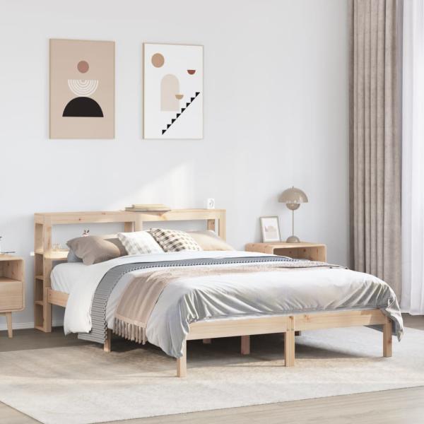 ARDEBO.de - Massivholzbett ohne Matratze 140x200 cm Kiefernholz
